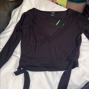 A long sleeve v neck shirt